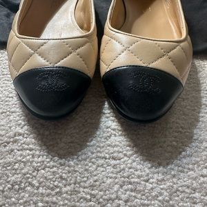 Chanel quilted ballet flats